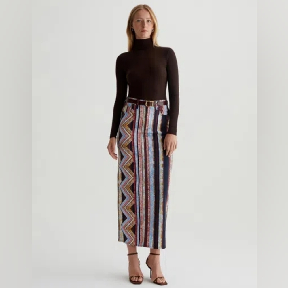 AG Rani Multicolor Striped Women's Maxi Skirt